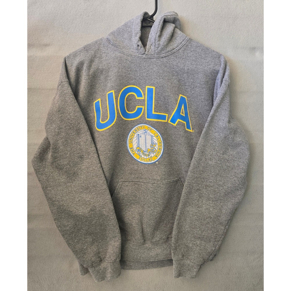 UCLA Bruins Hoodie Mens Medium Gray University of California Pullover Sweatshirt